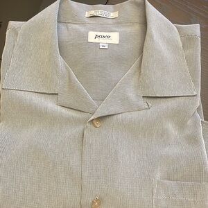 Pavo by Lastrada MENS button down shirt Oxford weave  size XL GREY